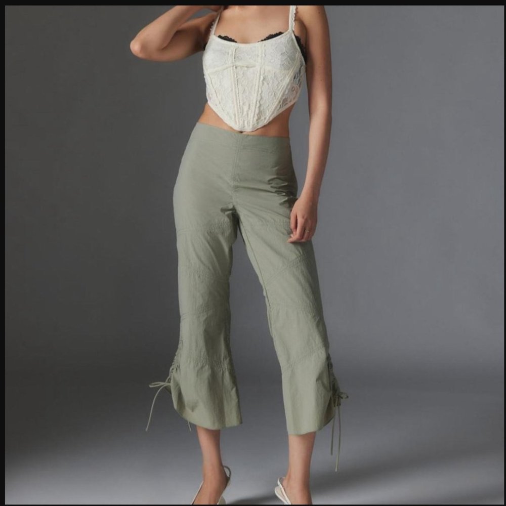 Silence + Noise Hayley Gray Cropped Kick-Flare Pant womens 12
